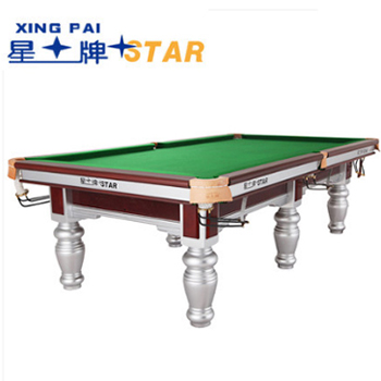 星牌台球桌标准成人中式黑八8台球桌钢库球台案XW117-9A